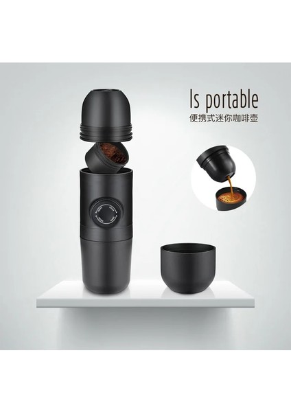 Espresso Tarzı Mini Kahve Makinesi Taşınabilir Kahve Makinesi Basınçlı Espresso Makinesi Manuel El Ekstra Küçük Seyahat Kahve Makinesi Dropship (Yurt Dışından)