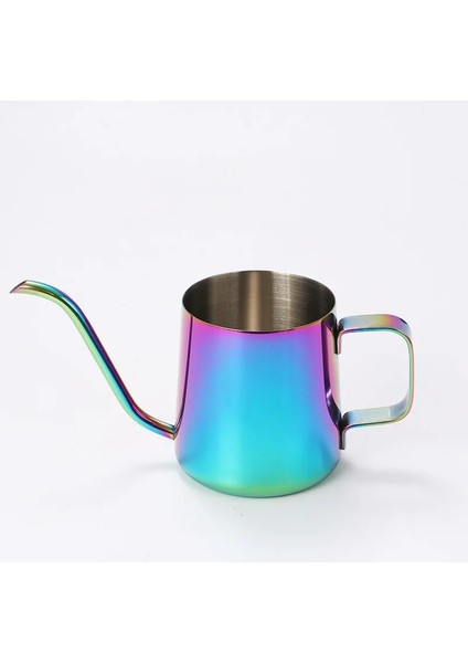 Renkli 250ML Stili Paslanmaz Çelik El Damla Cezve Çaydanlık Damla Cezve Uzun Bacalı Su Isıtıcısı Fincan Filtre Kahve Ev Mutfak Çay Aracı ml (Yurt Dışından)