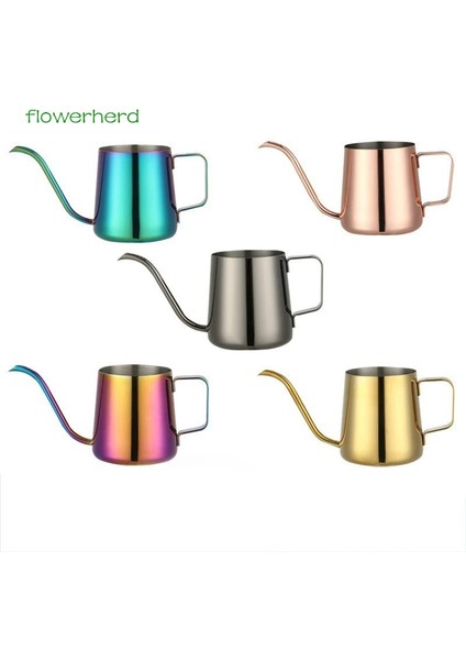 Renkli 250ML Stili Paslanmaz Çelik El Damla Cezve Çaydanlık Damla Cezve Uzun Bacalı Su Isıtıcısı Fincan Filtre Kahve Ev Mutfak Çay Aracı ml (Yurt Dışından) fiyatları