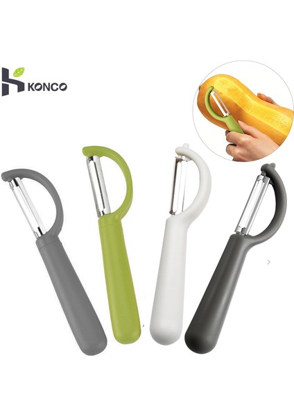 2 Adetgri Tarzı Konco Meyve Sebze Soyucu, Paslanmaz Çelik Ultra Keskin Jülyen Soyucu, Ergonomik Silikon Saplı, Mutfak Aletleri (Yurt Dışından)