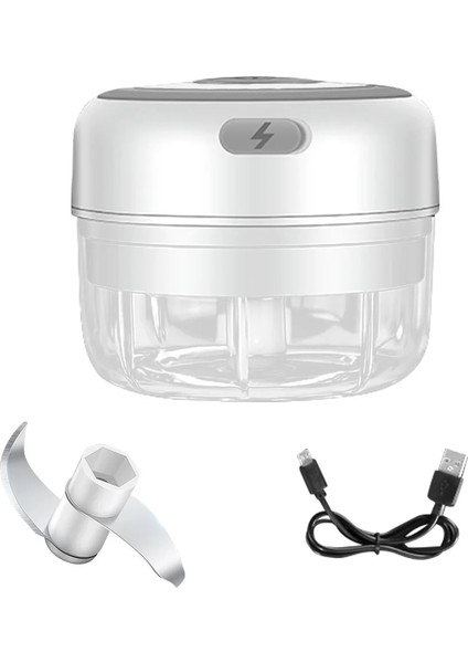 Beyaz 100ML Tarzı Elektrikli Gıda Kırıcı Mini Sarımsak Presi Sarımsak Kırıcı Sebze Doğrayıcı Mutfak Ezilmiş Sarımsak Ezilmiş Zencefil Ezilmiş Biber (Yurt Dışından)