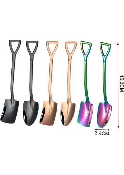 4 Adet Gül Altın Tarzı 4 Adet Paslanmaz Çelik Kürek Kahve Kaşığı Seti Kepçe Kürek Çay Kaşığı Dondurma Tatlı Kaşığı Mutfak Aksesuarları Sofra Takımı (Yurt Dışından) fırsatları