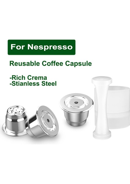 Menekşe Tarzı Recafımıl Nespresso Dolum Kapsül Paslanmaz Çelik Espresso Bardak Yeniden Kullanılabilir Kahve Kapsülleri Sabotaj Dozaj Lattissima Dokunmatik (Yurt Dışından)
