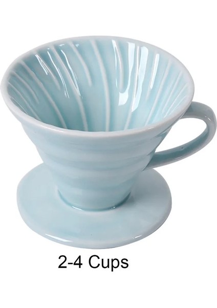 Mavi-4 Tarzı Seramik Kahve Damlatıcı Motor V60 Stil Kahve Damlama Filtresi Fincan Kalıcı Kahve Makinesi Üzerine Dökün (Yurt Dışından)