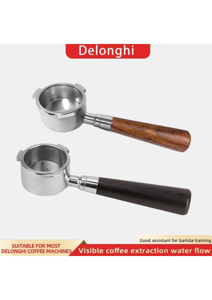 2 Kulaklı Kayın Tarzı Kahve Dipsiz Portafilter Delonghi EC680EC685 Filtre 51 mm Paslanmaz Çelik Yedek Filtre Sepeti Kahve Aksesuarları (Yurt Dışından) fiyatları