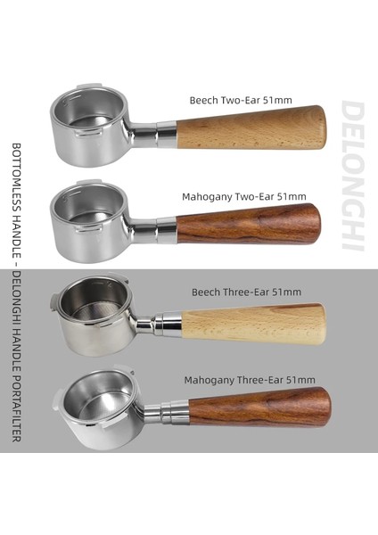 2 Kulaklı Kayın Tarzı Kahve Dipsiz Portafilter Delonghi EC680EC685 Filtre 51 mm Paslanmaz Çelik Yedek Filtre Sepeti Kahve Aksesuarları (Yurt Dışından) modelleri