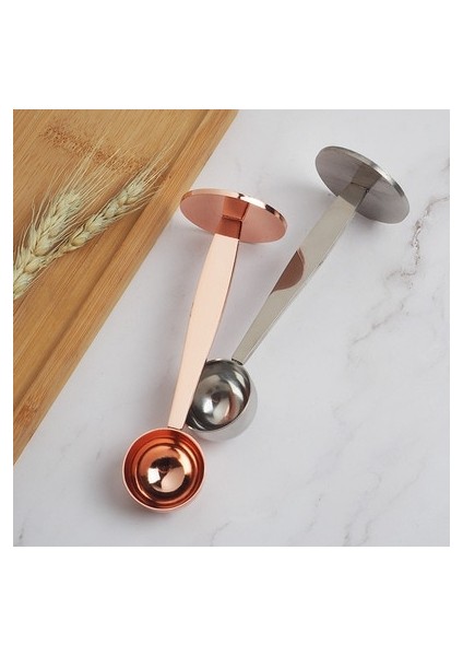 Gül Altın Tarzı Portable 201 Stainless Steel Stand Cof Powder Measuring Tamper Spoon Stainless Steel Cof & Tea Tools (Yurt Dışından) indirimleri