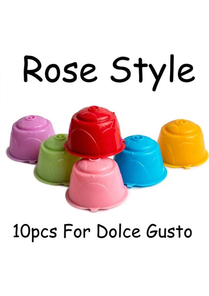 10 Yeşil Kapsül Stili Dolce Gusto Kahve Makinesi Için Gül Tarzı Yeniden Kullanılabilir Kahve Kapsülü Ackage Cápsula De Café قهوة (Yurt Dışından) fırsatları