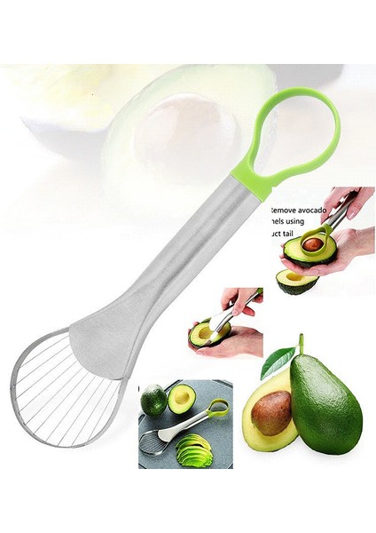 Yeşil Stil Paslanmaz Çelik Avokado Kesici Dilimleme Soyucu Bıçağı Pitaya Kivi Dilimleme Soyucu Mutfak Gadget Aksesuarla Meyve Sebze Araçları (Yurt Dışından) fiyatları