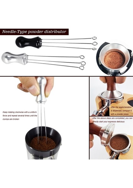 Hm Iğne 2 Stili Kahve Sabotaj Kahve Sabotaj Düzleştirici Alet Iğne Tipi Kahve Tozu Dağıtıcı Alüminyum Saplı Iğne (Yurt Dışından) fiyatları