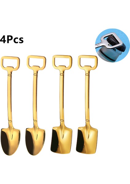 Beyaz Stil Paslanmaz Çelik Kürek Kahve Kaşık Seti Kepçe Kürek Çay Kaşığı Dondurma Tatlı Kaşığı Mutfak Aksesuarları Sofra Seti (Yurt Dışından)