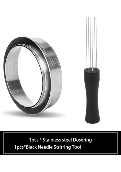 Gri Tarzı 58.35MM Paslanmaz Çelik Akıllı Dozaj Halkası Bira Kase Kahve Tozu Espresso Barista Huni Portafilter (Yurt Dışından)