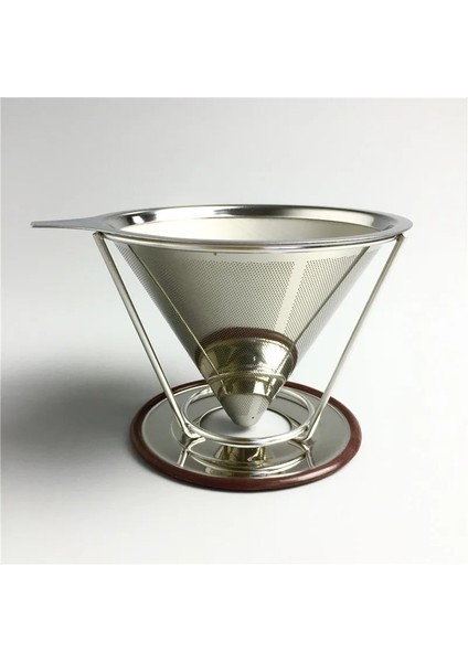 Küçük F-401 Stili Yeniden Kullanılabilir Kahve Filtresi Paslanmaz Çelik Tutucu Metal Örgü Huni Sepetleri Drif Kahve Filtreleri Dripper V60 Damla Kahve Filtre Fincan (Yurt Dışından)