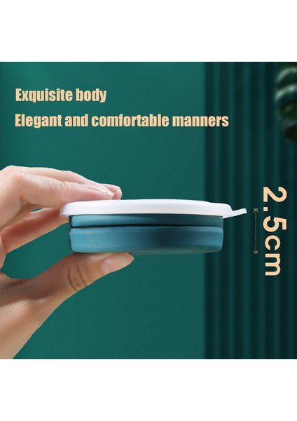 Beyaz Stil 320ML Açık Isıya Dayanıklı Katlanabilir Kapaklı Kupa Katlanabilir Seyahat Içecek Bardakları Kamp Için Taşınabilir Silikon Katlanır Su Bardağı (Yurt Dışından)