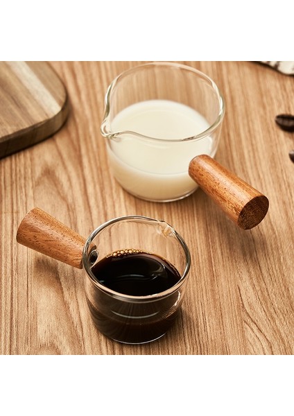 100 ml Tarzı Mini Cam Süt Fincan Küçük Kahve Fincanı Süt Sürahi Kreması Sürahi Ahşap Saplı Espresso Shot Cam Mutfak Sos Fincanı Sos Teknesi (Yurt Dışından) indirimleri