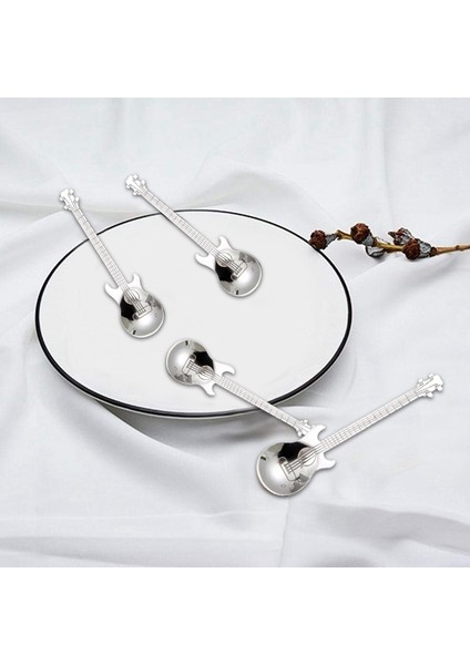 Gümüş Tarzı Gitar Kahve Çay Kaşığı, Paslanmaz Çelik Müzikli Kahve Kaşığı Çay Kaşığı Karıştırma Kaşığı Şeker Kaşığı(Gümüş) (Yurt Dışından) fiyatları
