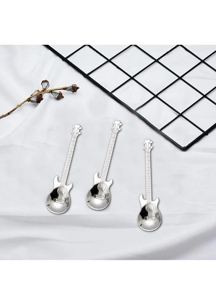 Gümüş Tarzı Gitar Kahve Çay Kaşığı, Paslanmaz Çelik Müzikli Kahve Kaşığı Çay Kaşığı Karıştırma Kaşığı Şeker Kaşığı(Gümüş) (Yurt Dışından) fırsatları