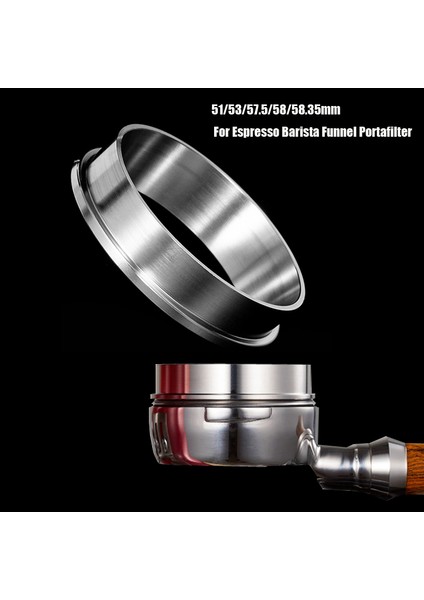 Gri Tarzı 58.35MM Paslanmaz Çelik Akıllı Dozaj Halkası Bira Kase Kahve Tozu Espresso Barista Huni Portafilter (Yurt Dışından) fırsatları