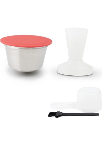 1pod 1pp Kurcalama Stili Paslanmaz Çelik Metal Yeniden Kullanılabilir Kapsül Dolce Gusto Kahve Makinesi Içın Fıt Nescafe Doldurulabilir Filtre Damlatıcı Pod ile Uyumlu (Yurt Dışından)