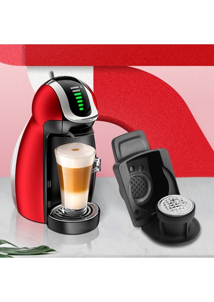 Nespresso Için Yeniden Kullanılabilir Kapsül Adaptörü Yeniden Kullanılabilir Kahve Makinesi Aksesuarları Kapsüller Dolce Gusto ile Uyumlu Dönüştürme (Yurt Dışından)