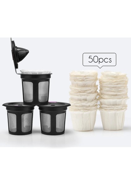 Kağıt Stili ile 3 Adet Güncelleme Seti Doldurulabilir Keurig Kahve Kapsülü Bira Üreticileri Için K-Fincan Filtresi Kcup Keurig Makinesi Için Yeniden Kullanılabilir K-Carafe (Yurt Dışından)