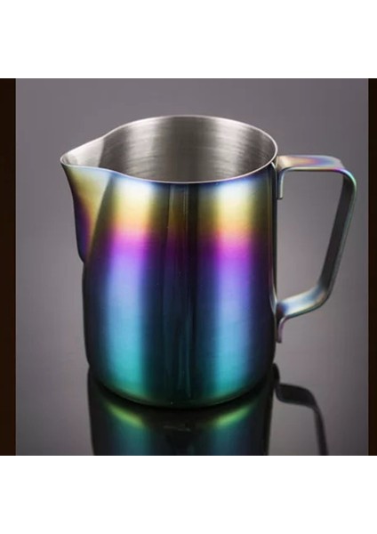 Renkli Stil 600 ml ml Melkopschuimer Paslanmaz Çelik Süt Köpürtücü Sürahi Cappuccino Latte Sanat Fincan Porselen Süt Sürahisi Süt Köpüğü Makinesi (Yurt Dışından)