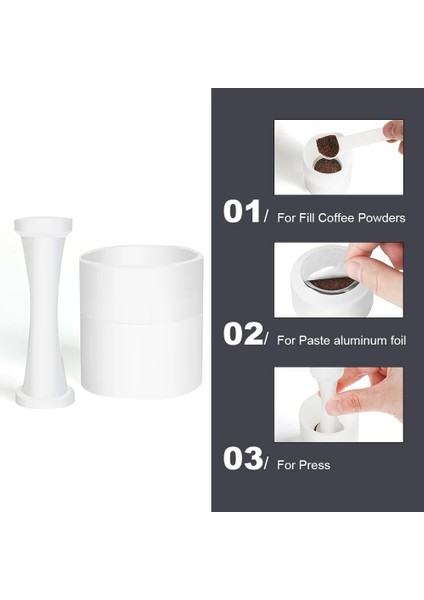 1 Takım Stili Nespresso Kahve Kapsülü Için Gıda Sınıfı Pp Sabotaj Dozaj Halkası Çok Fonksiyonel Presli Toz Dolum Cihazı Toz Anti-Sıçrama (Yurt Dışından) fiyatları