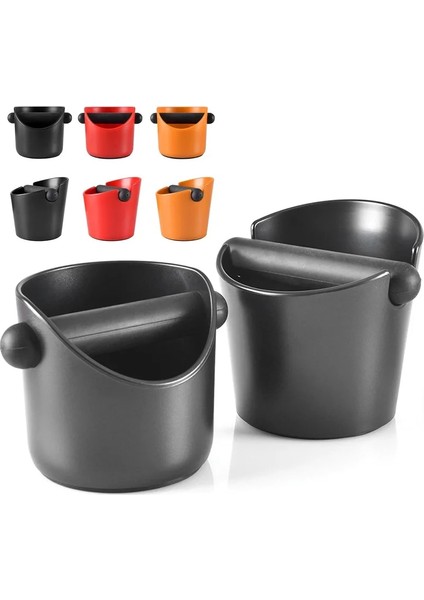 B Tipi Turuncu Stil Kahve Knock Box, Barista Kahve Öğütme Için Şok Emici Espresso Knock Box, Kaymaz Espresso Çöp Kutusu Öğütme Atık Kutusu (Yurt Dışından)