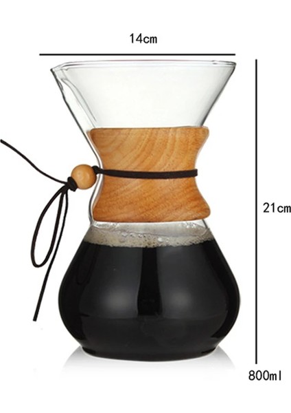 800ML Tarzı 400ML 600ML 800ML Dayanıklı Cam Kahve Makinesi Cezve Espresso Kahve Makinesi Paslanmaz Çelik Filtreli Damlama Potu Üzerine Dökün (Yurt Dışından)