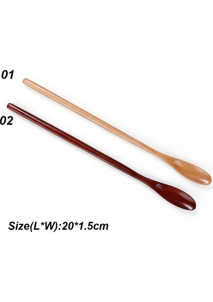 No.1 Tarzı 2 Adetlot Tahta Kaşık Pişirme Bal Sunucu Çay Kahve Karıştırma Kaşık Boya Renk Bal Çay Kaşık Kahve Aksesuarları (Yurt Dışından) fırsatları