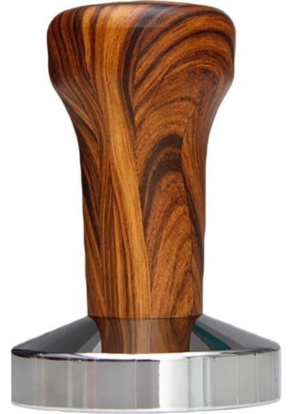 51 mm Tarzı mm Kalibre Edilmiş Basınç Ahşap Kahve Tamper Espresso Elastik Toz Kompakt Paslanmaz Çelik Kahve Tozu Çekiç (Yurt Dışından)