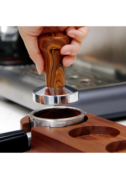 51 mm Tarzı mm Kalibre Edilmiş Basınç Ahşap Kahve Tamper Espresso Elastik Toz Kompakt Paslanmaz Çelik Kahve Tozu Çekiç (Yurt Dışından) fiyatları