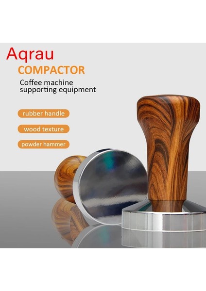 51 mm Tarzı mm Kalibre Edilmiş Basınç Ahşap Kahve Tamper Espresso Elastik Toz Kompakt Paslanmaz Çelik Kahve Tozu Çekiç (Yurt Dışından) fırsatları