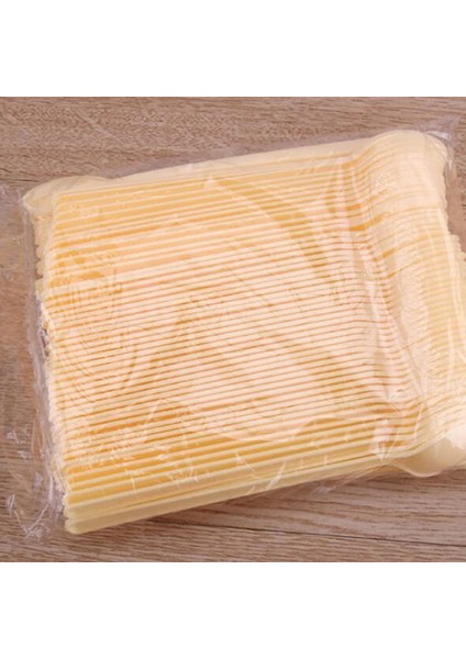 100 Adet Stil Kalın Tek Kullanımlık Plastik Kaşık Tatlı Kaşığı Sütlü Çay Smoothie Kaşığı Buzlu Kahve Kaşığı Uzun Saplı (Yurt Dışından)