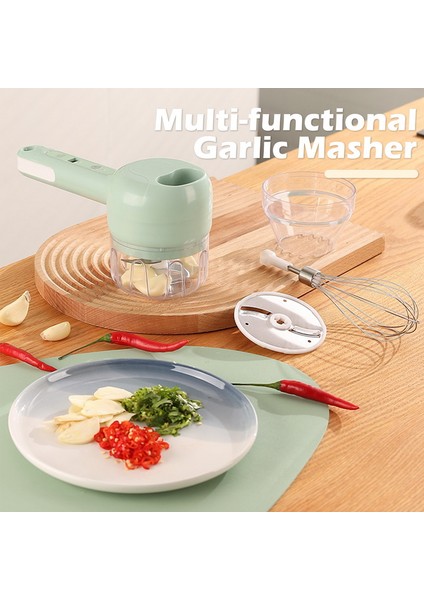 A-Beyaz Tarzı 4in1 Çok Fonksiyonlu Elektrikli Sebze Kesici Dilimleme Sarımsak Çamur Ezici Kıyıcı Kesme Presleme Mikser Mutfak Yiyecek Dilimleyici (Yurt Dışından) fırsatları