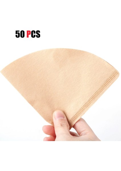 50 Adet Tarzı Kahve Filtresi V Şekli Kağıt Koni V60 Damlatıcı Kahve Filtreleri Bardaklar Espresso Kahve Damlama Araçları Kağıt Filtreler (Yurt Dışından)