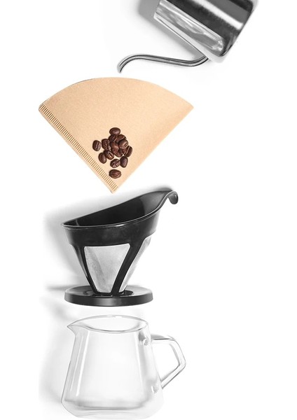 50 Adet Tarzı Kahve Filtresi V Şekli Kağıt Koni V60 Damlatıcı Kahve Filtreleri Bardaklar Espresso Kahve Damlama Araçları Kağıt Filtreler (Yurt Dışından) indirimleri