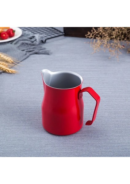 Kırmızı Stil 350 ml Paslanmaz Çelik Süt Köpürtme Sürahi - Espresso Buharda Süt Köpürtme Kupası, Latte Sanatı Için Mükemmel (Yurt Dışından)