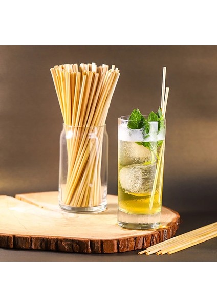 100 Adet Tarzı M Tek Kullanımlık Buğday Pipetleri Çevre Dostu Doğal Buğday Pipetleri Drinkware Bar Aksesuarı Için Çevreye Duyarlı Pipetler (Yurt Dışından)