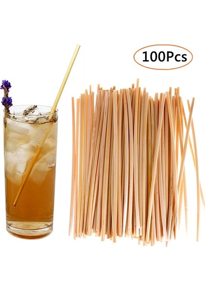 100 Adet Tarzı M Tek Kullanımlık Buğday Pipetleri Çevre Dostu Doğal Buğday Pipetleri Drinkware Bar Aksesuarı Için Çevreye Duyarlı Pipetler (Yurt Dışından)