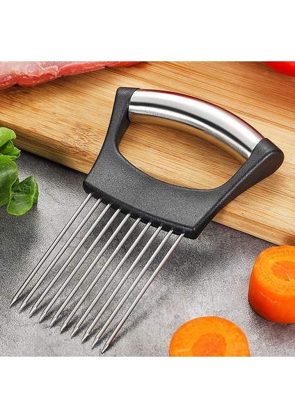 Mavi Stil Paslanmaz Çelik Yiyecek Dilimi Yardımcısı Soğan Limon Iğnesi Patates Dilimleri El Sebze Kesme Mutfak Alet Aksesuarları (Yurt Dışından) modelleri