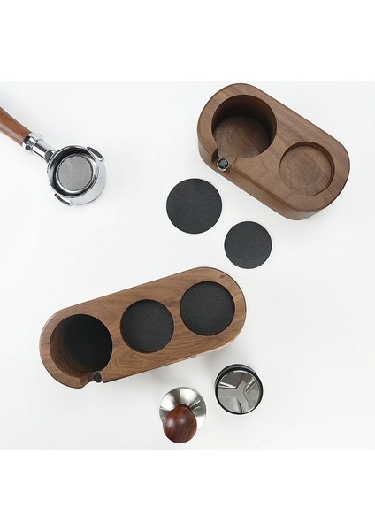 58 mm Kurcalama 1 Adet Tarzı Kahve Filtre Tutucu Sabotaj Standı Kayın Ceviz Ahşap Espresso Distribütör Mat Taban Raf Barista Aksesuarları Için (Yurt Dışından) fiyatları