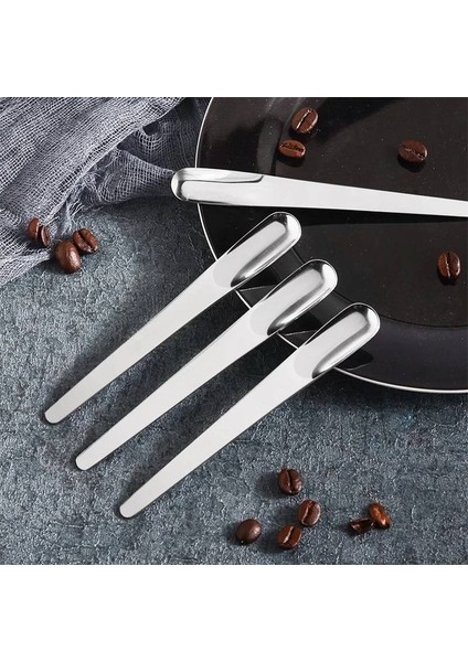 5 Adet-Siyah Tarzı 5 Adet Çay Kaşığı Paslanmaz Çelik Düz Kaşık Espresso Kaşığı Tatlı Küçük Kahve Kaşığı Mikser Karıştırma Çubuğu Kaşık Mutfak Sofra (Yurt Dışından)
