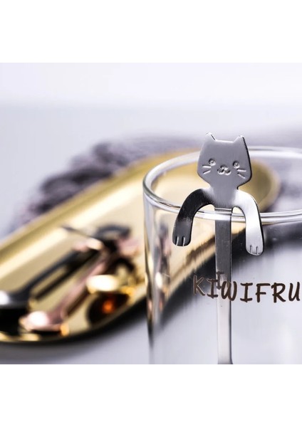 Gümüş Tarzı Sıcak Satış Kahve Kaşığı M Paslanmaz Çelik Karikatür Kedi Kaşığı Uzun Saplı Sofra Takımı Kahve Içme Araçları Mutfak Gadget'ı (Yurt Dışından) fiyatları