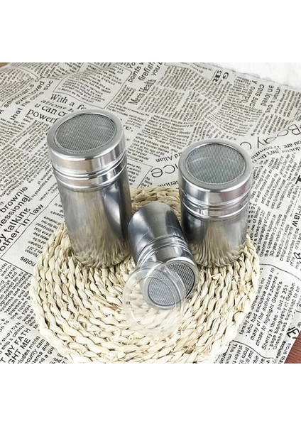 NO.434189 Tarzı 5cm Çap Paslanmaz Çelik Toz Serpme Söndürücüler Tank Gazlı Bez Kova Kakao Tozu Tarçın Tozu Tozlama Kutuları (Yurt Dışından) fırsatları