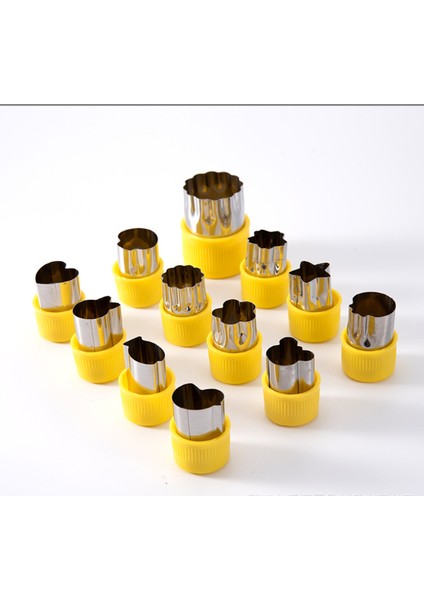 Q Tarzı Yıldız Kalp Şekli Sebze Kesici Plastik Saplı Taşınabilir Pişirme Araçları Paslanmaz Çelik Meyve Kesme Die Mutfak Aletleri (Yurt Dışından)