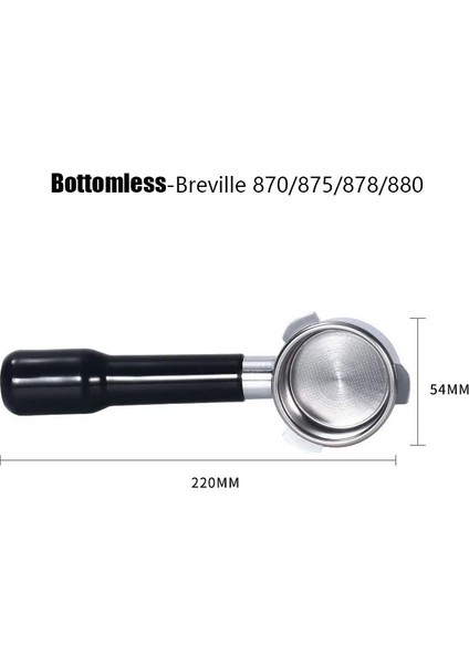 54MM-C1PLASTIK Stil Breville Adaçayı Filtre Sepeti Değiştirme Espresso Makinesi Aksesuarı Için 54MM Kahve Dipsiz Portafilter (Yurt Dışından)