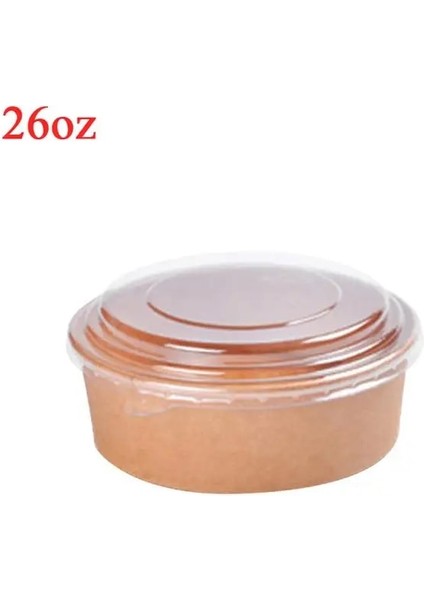 26 Oz Tarzı 20 Adet Kağıt Kapaklı Tek Kullanımlık Kraft Kağıt Kase Meyve Salatası Kasesi Kapakları Gıda Ambalaj Kapları Parti Şekerleri (16OZ 26OZ) (Yurt Dışından)