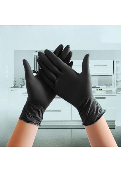 S Tarzı 100 Adet Ev Temizlik Iş Eldivenleri Tek Kullanımlık Lateks Eldivenler Pvc Yağa Dayanıklı Kaymaz Aşınmaya Karşı Koruyucu Eldiven S-Xl (Yurt Dışından)