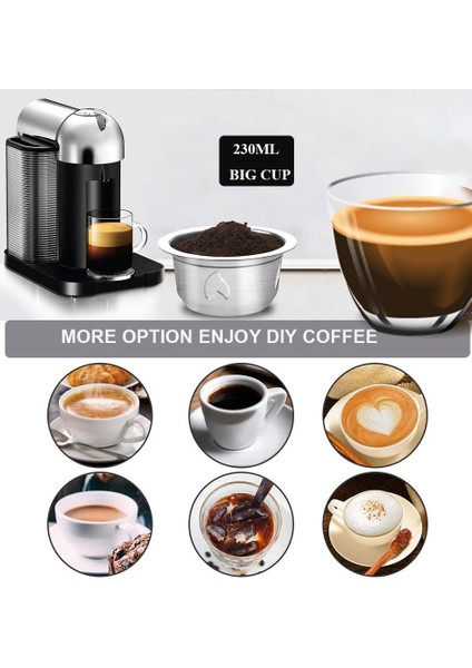Açık Sarı Stil 80ML 2 In 1yeniden Kullanılabilir Vertuo Kahve Kapsülü Çelik Paslanmaz Metal Nespresso Vertuoline Plus Makinesi Için Krema Kahve Filtresi (Yurt Dışından) indirimleri
